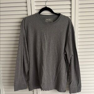 Eddie Bauer Men's Gray Long Sleeve Shirt